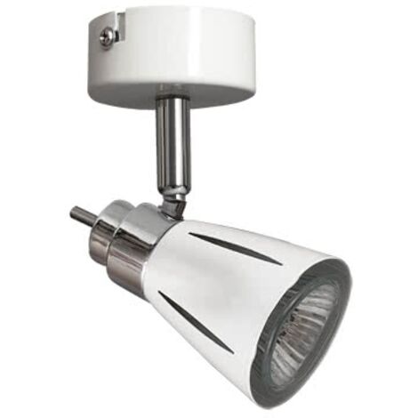 FABRILAMP Foco Color Blanco. 1xGU10 Bombilla Halógena Incluida.