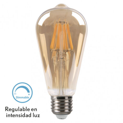 FABRILAMP Glühbirne Pebetero 14x6,5d 8w Dimmbar 700lm E27 Amber 2700k