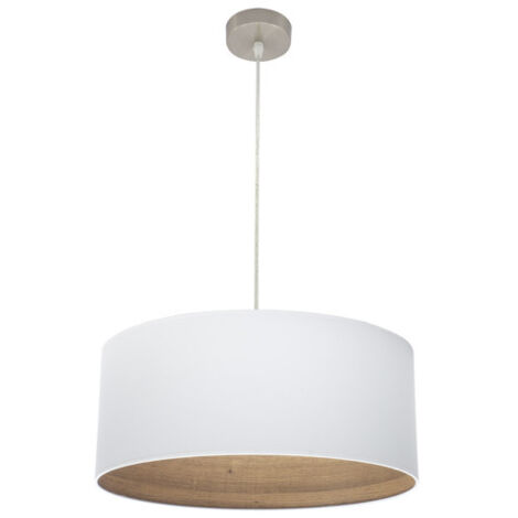 FABRILAMP Hängeleuchte Tatiana 1xe27 Nickel/weiß-mad.klar Regx50x50 Cm