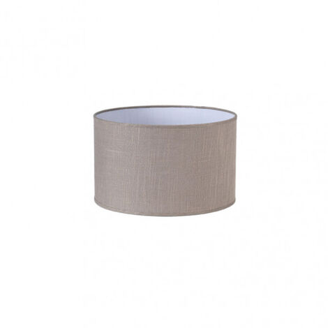 FABRILAMP - Happy E27 Zylindrischer Lampenschirm Leinen Grau 30dx30dx20h - FAB 176333028