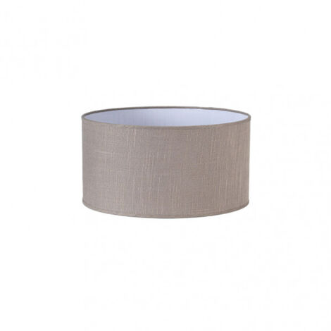 FABRILAMP - Happy E27 Zylindrischer Lampenschirm Leinen Grau 35dx35dx20h - FAB 176333528