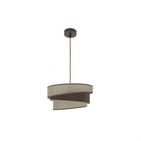 FABRILAMP Hara Pendelleuchte 1xe27 Braun/Braun Regx40x40 Cm