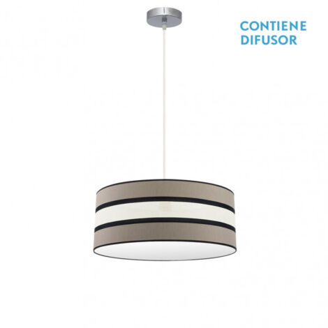 FABRILAMP Karla dimmbare Pendelleuchte 2xE27 Taupe/Beige