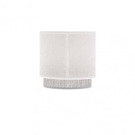 FABRILAMP Kenia Lampenschirm E14 weiß/grau (Ø14 x 12 x 12 x 14 cm), mehrfarbig, Einheitsgröße
