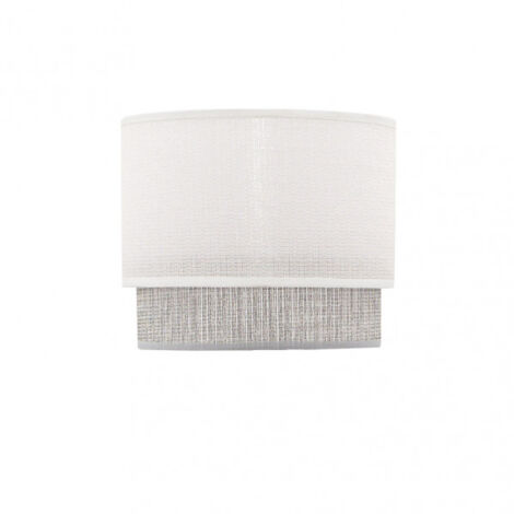 FABRILAMP Kenya abat-jour E14 blanc/gris (Ø18 x 16 x 15 cm), multicolore, taille unique