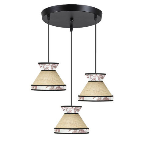 FABRILAMP Konstantinopel Deckenleuchte 3xe27 Beige/rot 35d