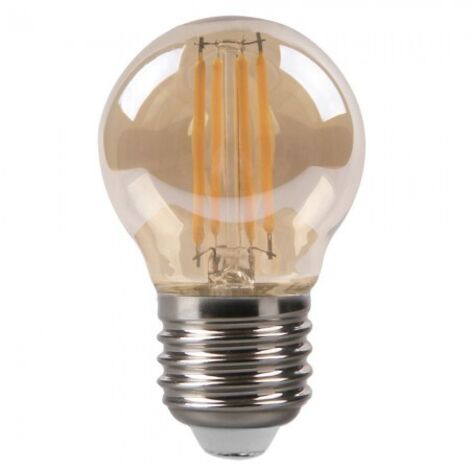FABRILAMP Kugelförmige Glühbirne 7x4,5d 4w 380lm E27 Amber 2700k