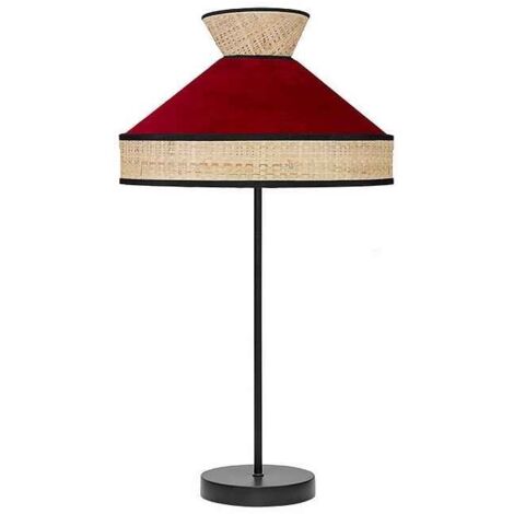 FABRILAMP LAMP Lampada da tavolo Alto serie Fabrizio Naturale/rosso