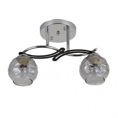 FABRILAMP Lampada a soffitto de 2 luci modello ETNA cromo