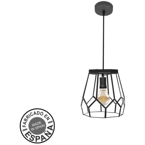 FABRILAMP Lampada a sospensione de Sospensione a lente piccola 1xe27 nero