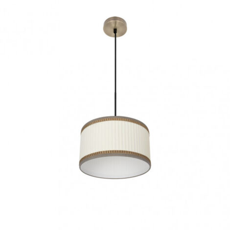 FABRILAMP Lampada a sospensione in metallo color cuoio 1Luce modello Soprano Dimmerabile