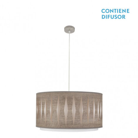 FABRILAMP Lampada a sospensione modello Alexandra legno colore Grigio Dimmerabile