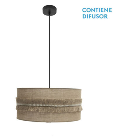 FABRILAMP Lampada a sospensione rotonda modello KALA finitura beige