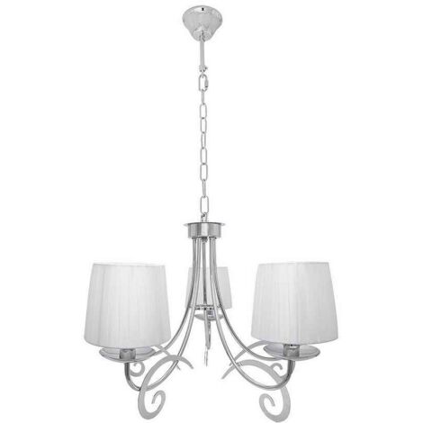 FABRILAMP Lampada classica con paralumi LUXOR cromo 5 l