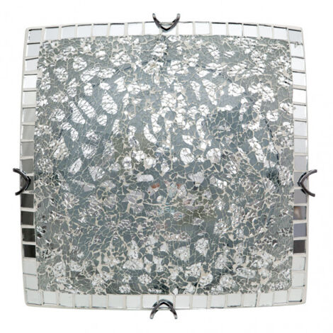 FABRILAMP Lampada da soffitto quadrata in cromo modello Tenor Mosaico