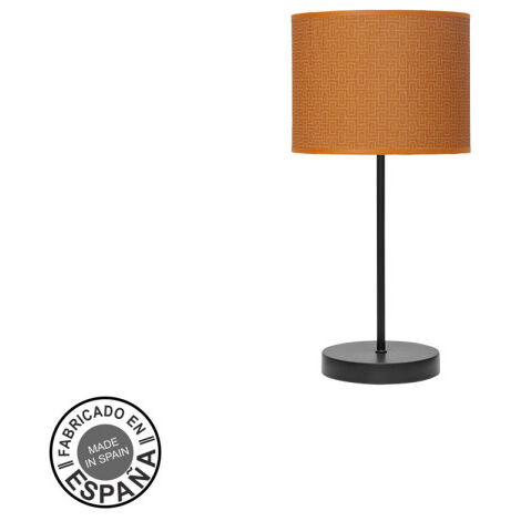 FABRILAMP Lampada da tavolo de Moda 1xe14 Nero/arancione