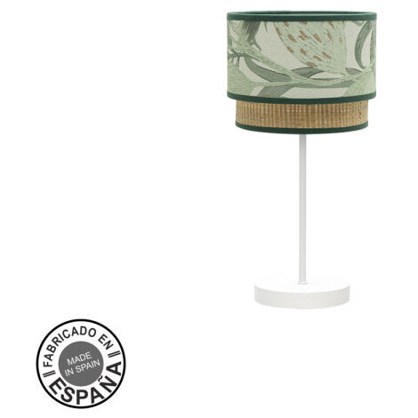 FABRILAMP Lampada da tavolo de Peq. Congo 1xe14 Bianco/verde naturale