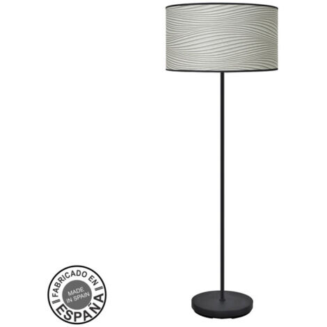 FABRILAMP Lampada da terra de lampada da terra Moda 1xe27 Nero/bianco grigio