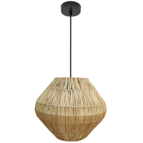 FABRILAMP Lampada de lampada a sospensione a soffitto Nael 1xe27 Nero/naturale 37d
