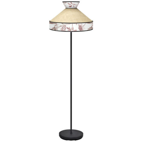 FABRILAMP Lampada de lampada da terra Constantinople 1xe27 Beige/rosso 40d