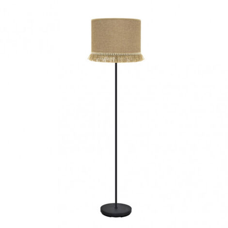 FABRILAMP LAMPADA Pie de salone in nero con paralume modello Sibila