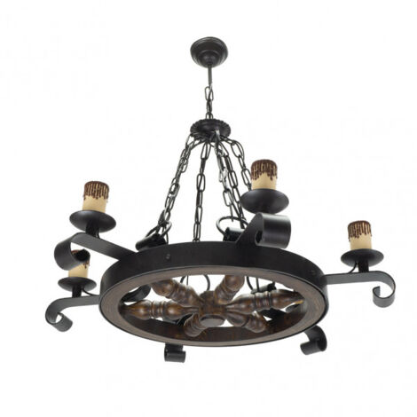 FABRILAMP Lampada Rustico Rueda 6l 6xe27 60w(72x58