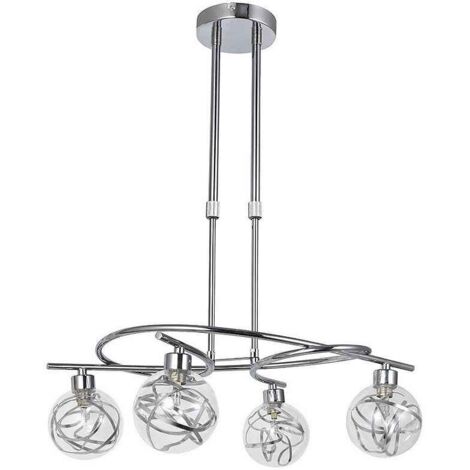FABRILAMP Lampadario modello VARANASI cromo 4 luci