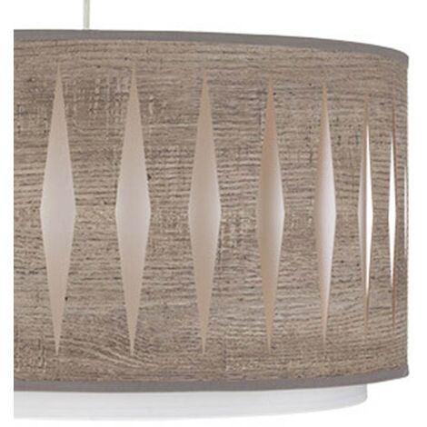 FABRILAMP Lampara Colgante modelo Alexandra color madera Gris Regulable