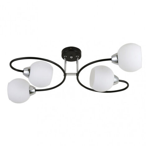 FABRILAMP Lampara de 4 luces modelo FUJI negro