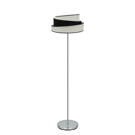 FABRILAMP Lampara de Pie bicolor en blanco-negro modelo Hara