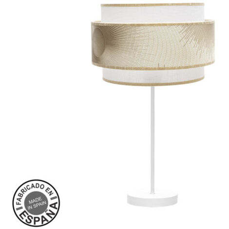 FABRILAMP Lámpara de sobremesa Alto Nepal 1xe27 Blanco/oro 30d