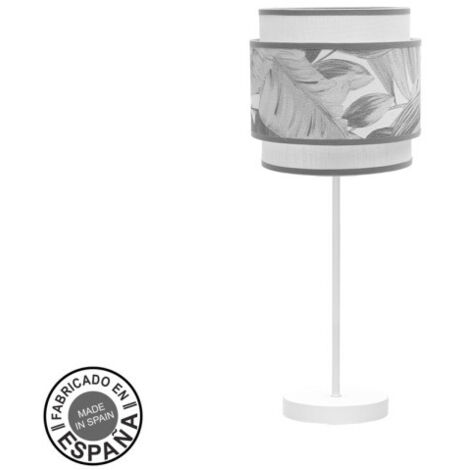 FABRILAMP Lámpara de sobremesa Camerun 1xe14 Blanco/gris 18d
