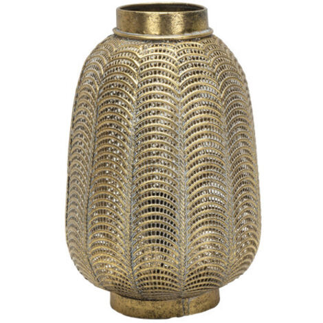 FABRILAMP Lámpara de sobremesa Trikala Cuero Envejecido 1xe27 39x25x25cm