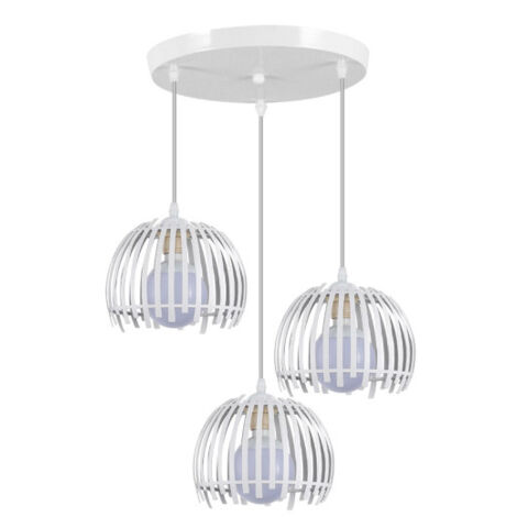 FABRILAMP Lámpara de techo colgante Latina Blanco 3xe27 Regx40x40cm