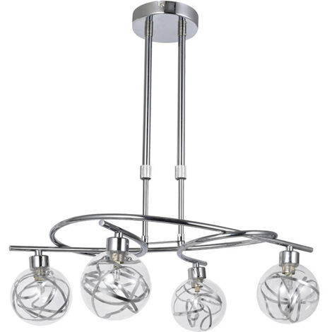 FABRILAMP Lampara modelo VARANASI cromo 4 luces