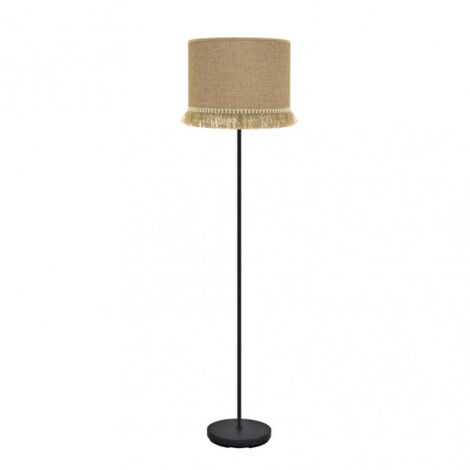 FABRILAMP LAMPARA Pie de salon en Negro con pantalla modelo Sibila