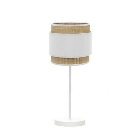 FABRILAMP Lampe à poser blanc/naturel modèle Kandy 1xE14 Naturel