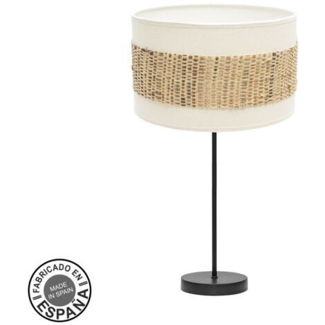 FABRILAMP Lampe à poser de Medium Nicaragua 1xe27 Noir/blanc/naturel 30d