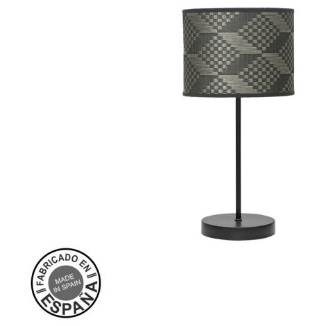 FABRILAMP Lampe à poser de Moda 1xe14 Black/tetris Grey