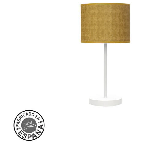 FABRILAMP Lampe à poser de Moda 1xe14 Blanc/jaune