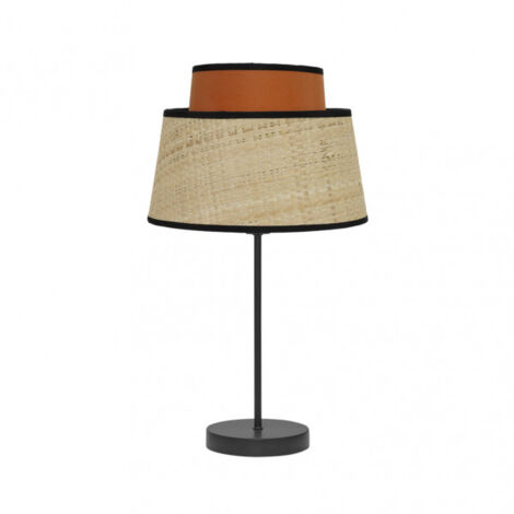 FABRILAMP Lampe à poser en of tissu en citrouille/couleur naturelle Jia 1light