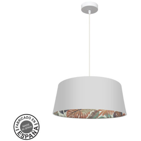 FABRILAMP Lampe de Deckenpendellampe 50d Tunez 1xe27 Weiß/Weiß-geprägt