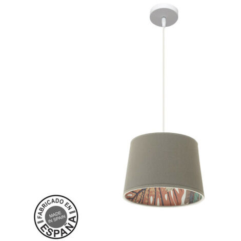 FABRILAMP Lampe de Deckenstativ 30d Tunez 1xe27 Weiß/topo gemustert