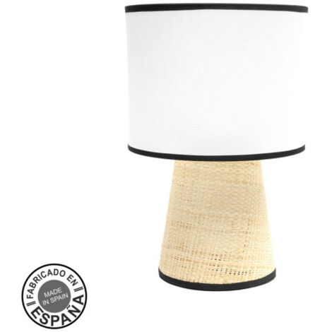 FABRILAMP Lampe de lampe de table Cambodge 1xe27 Blanc/naturel 25d