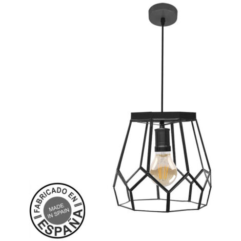 FABRILAMP Lampe de plafond suspendu Lente Large 1xe27 Black