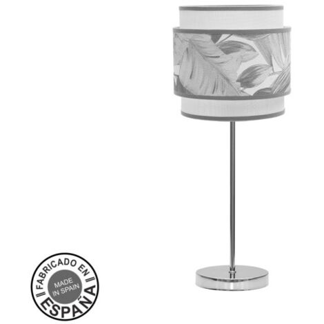 FABRILAMP Lampe de table Camerun 1xe14 Chrome/blanc/gris 18d