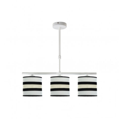 FABRILAMP Lampe linéaire 3 lumières modèle Karla blanc/beige Dimmable