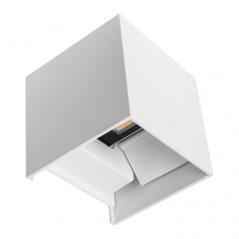 FABRILAMP Lampe murale De Mur 10w 3000k Segment White Ip65 10x10x10cm Aluminium 800lm Orientable