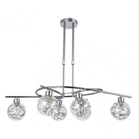 FABRILAMP Lampe of 6 Lichter Modell VARANASI chrom
