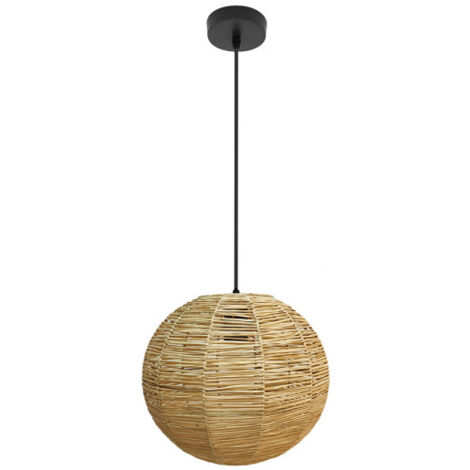 FABRILAMP Lampe suspendue de plafond Orfeo 1xe27 Noir/naturel 30d